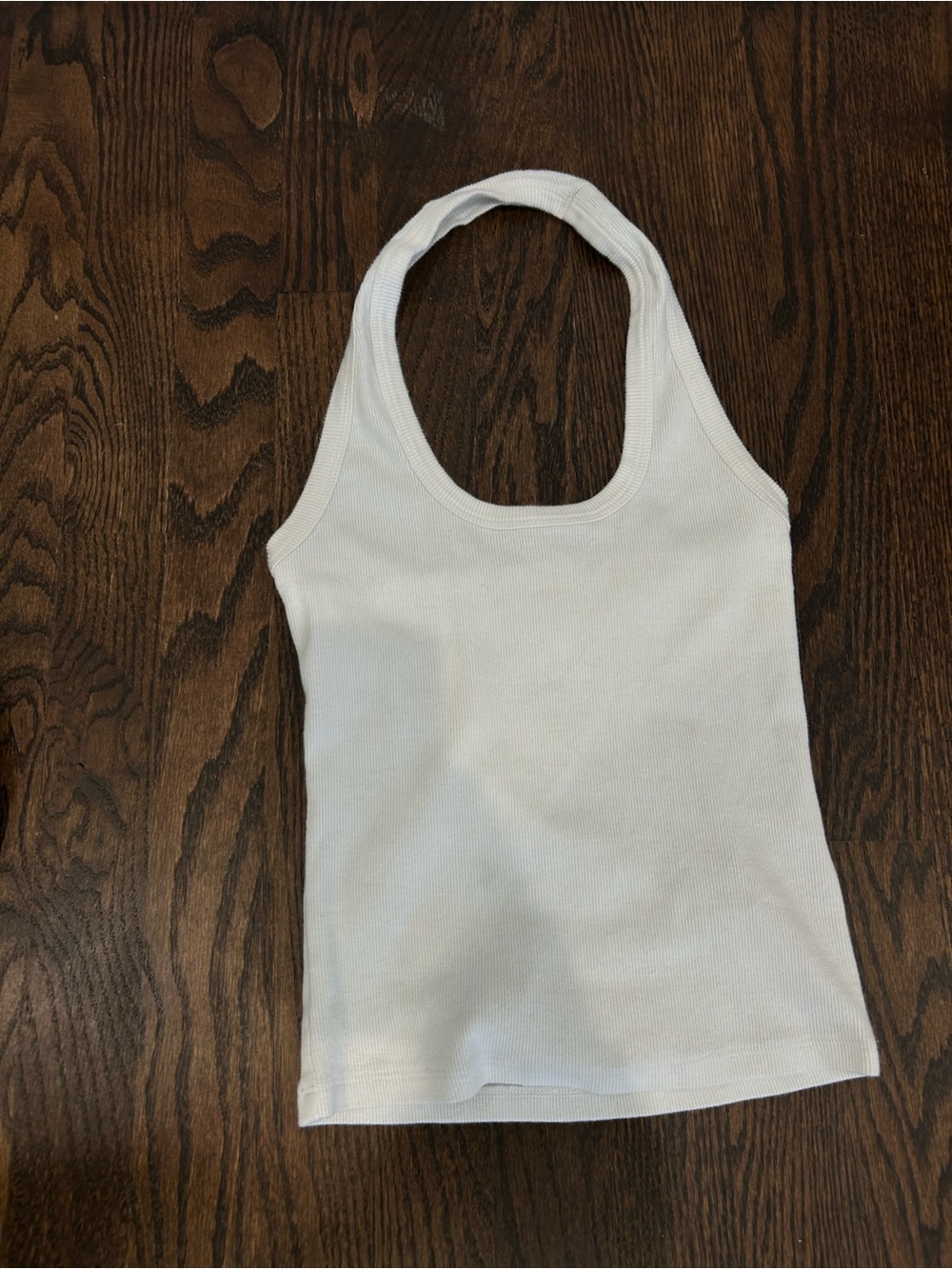 Pilcro White Ribbed Halter Tank - Women